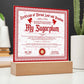 Certificate Of Eternal Love And Devotion - My Sugarplum GF Acrylic Square Plaque