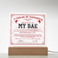 Certificate Of Enchantment - My Bae GF Acrylic Square Plaque