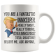 Funny Fantastic Innkeeper Coffee Mug, Innkeeper Trump Gifts, Best Innkeeper Birthday Gift, Innkeeper Christmas Graduation Gift