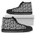 Cow Print - Black Men's High Top Shoes