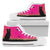 Cat Pink Design Women's High Top Shoes