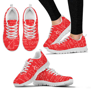 Math Shoes - Red Women's Sneakers