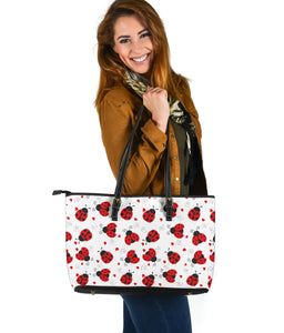 Ladybug Large Leather Tote Bag