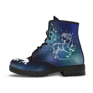 Aries Horoscope Zodiac Star Sign Leather Boots Christmas Birthday Gift