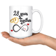 28th Wedding Anniversary Gift For Him And Her, 28th Anniversary Mug For Husband & Wife, Married For 28 Years, 28 Years Together With Her (15 oz )