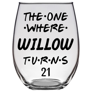 Willow Turns 21 Years Stemless Wine Glass