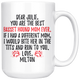 Personalized Basset Hound Dog Milton Mom Julie Coffee Mug (15 oz)