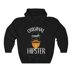 Irish Hipster Lucky Patrick's Day St Patrick Unisex Hoodie Hooded Sweatshirt