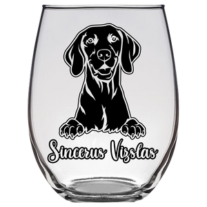 Vizsla Sincerus Vizslas Stemless Wine Glass