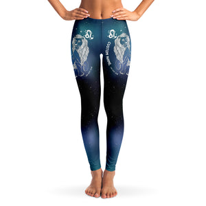 Personalized Leo Horoscope Zodiac Star Sign Leggings