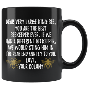 Personalized Beekeeper Very Large King Bee Coffee Mug (11 oz)