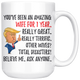 Funny Amazing Wife For 1 Year Coffee Mug, First Anniversary Wife Trump Gifts, 1st Anniversary Mug, 1 Year Together With My Wifey - 15 oz