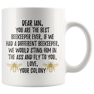 Best Beekeeper Ever Coffee Mug - Ian (11 oz)