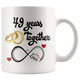 49th Wedding Anniversary Gift For Him And Her, 49th Anniversary Mug For Husband & Wife, Married For 49 Years, 49 Years Together With Her (11 oz )