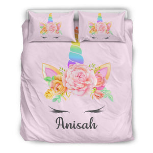 Anisah - Personalized Unicorn Bedding Duvet Cover