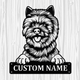 Personalized Cairn Terrier Metal Sign, Dog Owner Wall Art, Memorial Gift