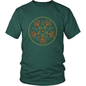 Tree Pentagram Protective Symbol Unisex T-Shirt