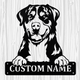 Personalized Greater Swiss Mountain  Metal Sign, Dog Owner Wall Art, Memorial Gift