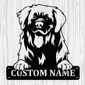 Personalized Leoberger Metal Sign, Dog Owner Wall Art, Memorial Gift