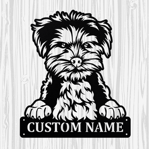 Personalized Morkie Metal Sign, Dog Owner Wall Art, Memorial Gift