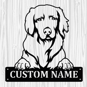 Personalized Nova Scotia Retriever Metal Sign, Dog Owner Wall Art, Memorial Gift