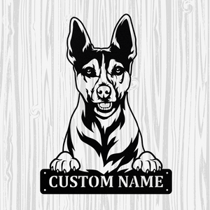 Personalized Rat Terrier Metal Sign, Dog Owner Wall Art, Memorial Gift