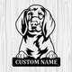 Personalized Redbone Coonhound Metal Sign, Dog Owner Wall Art, Memorial Gift