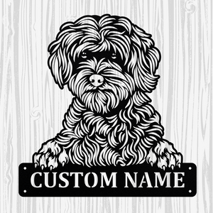 Personalized Schnoodle Metal Sign, Dog Owner Wall Art, Memorial Gift