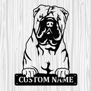 Personalized Shar Pei  Metal Sign, Dog Owner Wall Art, Memorial Gift