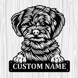 Personalized Shih-Poo Metal Sign, Dog Owner Wall Art, Memorial Gift