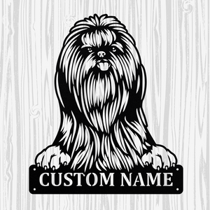 Personalized Shih Tzu Metal Sign, Dog Owner Wall Art, Memorial Gift