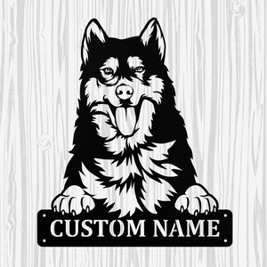 Personalized Siberian Husky Metal Sign, Dog Owner Wall Art, Memorial Gift