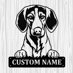 Personalized Treeing Walker Coonhound Metal Sign, Dog Owner Wall Art, Memorial Gift