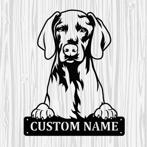 Personalized Weimaraner Metal Sign, Dog Owner Wall Art, Memorial Gift