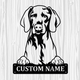 Personalized Weimaraner Metal Sign, Dog Owner Wall Art, Memorial Gift