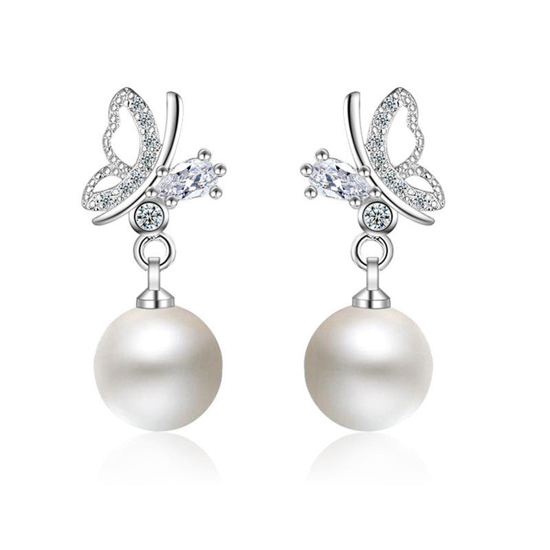  RITACH Pearl Earrings for Women 925 Sterling Silver