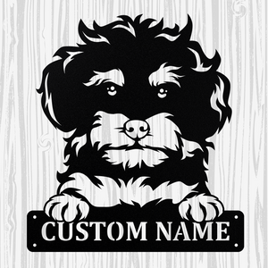 Personalized Yorkiepoo  Metal Sign, Dog Owner Wall Art, Memorial Gift