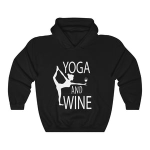 Yoga And Wine Spiritual Meditation Unisex Hoodie Hooded Sweatshirt