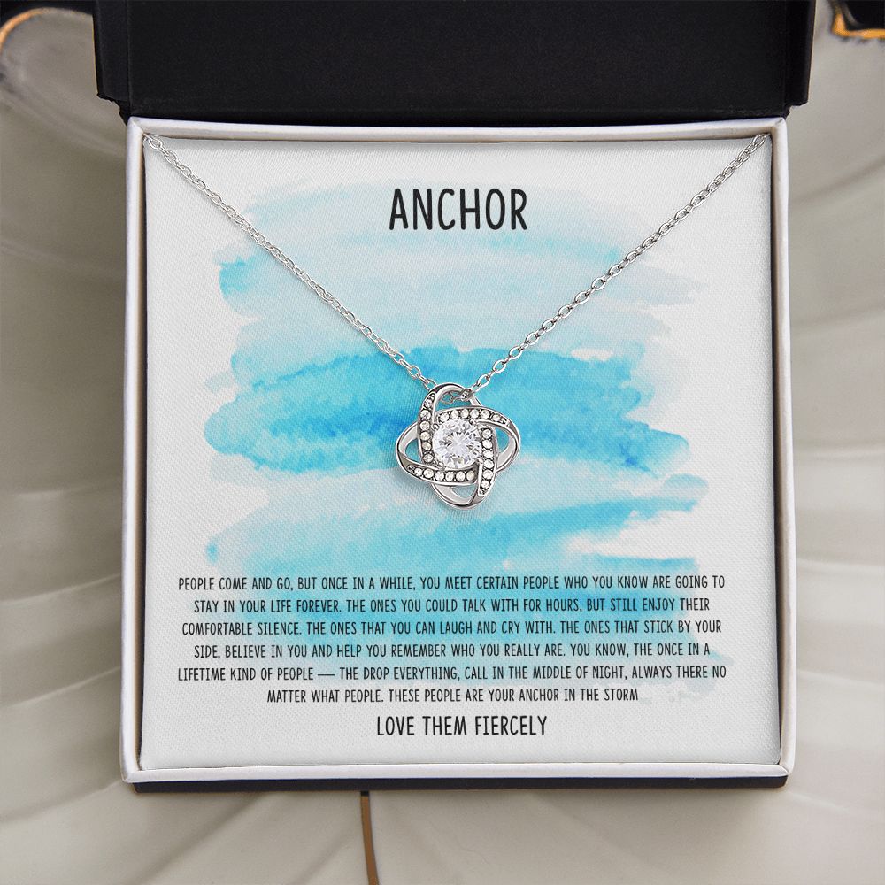 Friendship Day Gift, Best Friend Forever Message Box + Necklace (Love Knot)