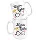 28th Wedding Anniversary Gift For Him And Her, 28th Anniversary Mug For Husband & Wife, Married For 28 Years, 28 Years Together With Her (15 oz )