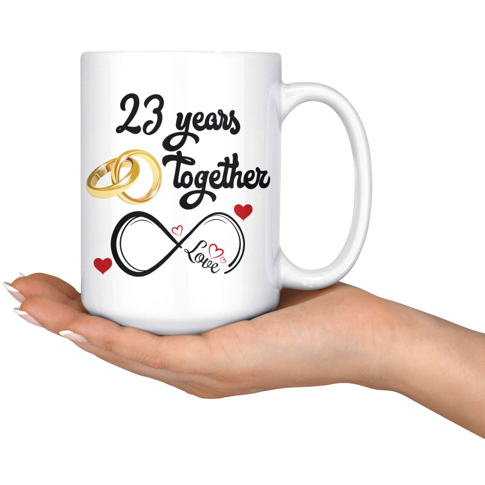 23rd Wedding Anniversary Gift For Him And Her, 23rd Anniversary Mug Fo –  Freedom Look