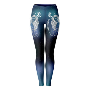 Personalized Leo Horoscope Zodiac Star Sign Leggings