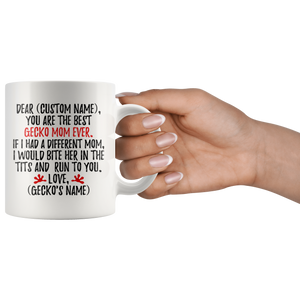 Personalized Best Gecko Mom Coffee Mug (11 oz)