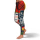 Camping Hiking Exploring Leggings - Red & Yellow