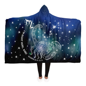 Personalized Scorpio Hooded Blanket - Babe