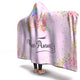 Personalized Unicorn Hooded Blanket - Rylee Ann