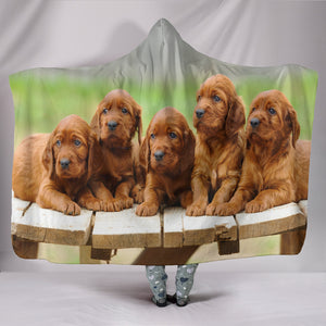 Hooded Wrap Around Pup Blanket