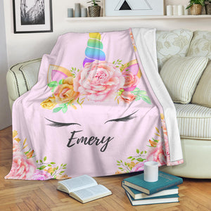 Emery - Personalized Unicorn Blanket