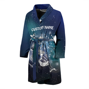 Aquarius Men's Personalized Bath Robe Sleepwear Wrapper Birthday Christmas Gift