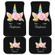 Stephanie - Personalized Unicorn Car Mats (Set Of 4)